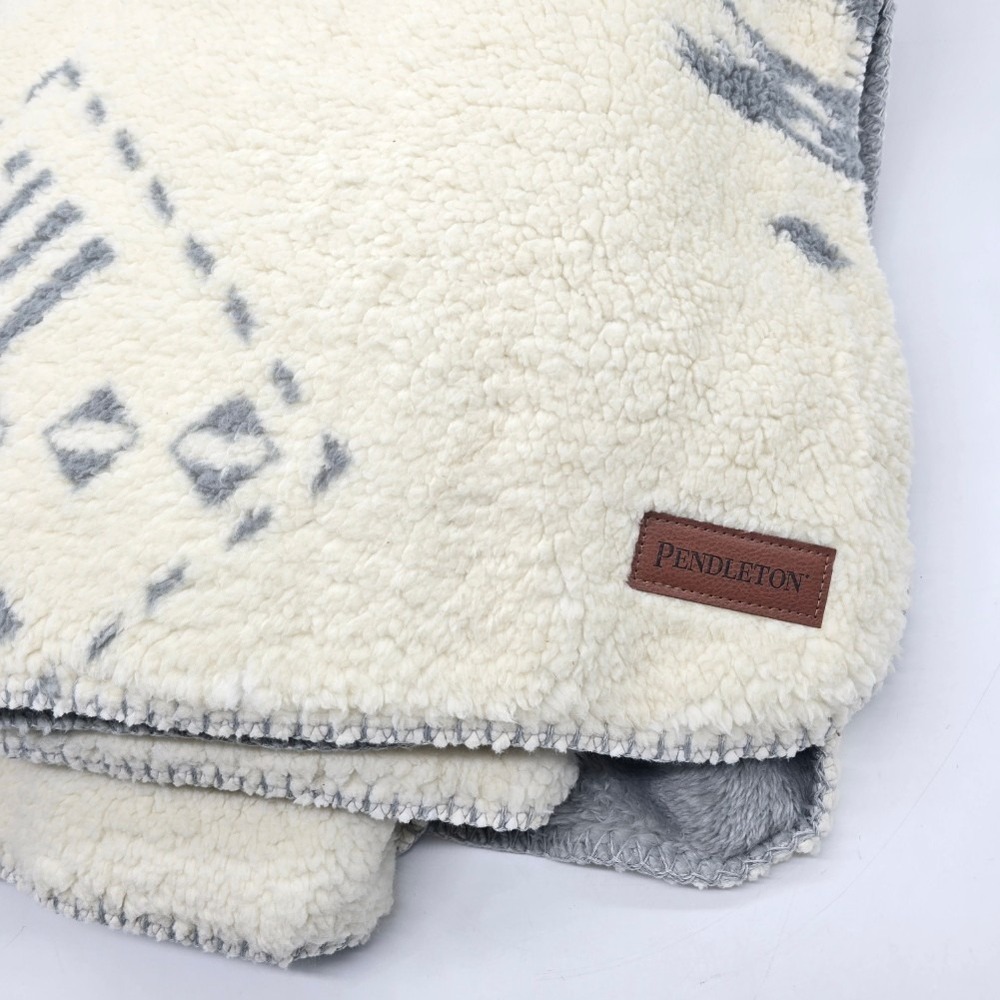 50x70 Pendleton Icon Sherpa Throw Blanket Reversible‎ Fleece Cozy Warm